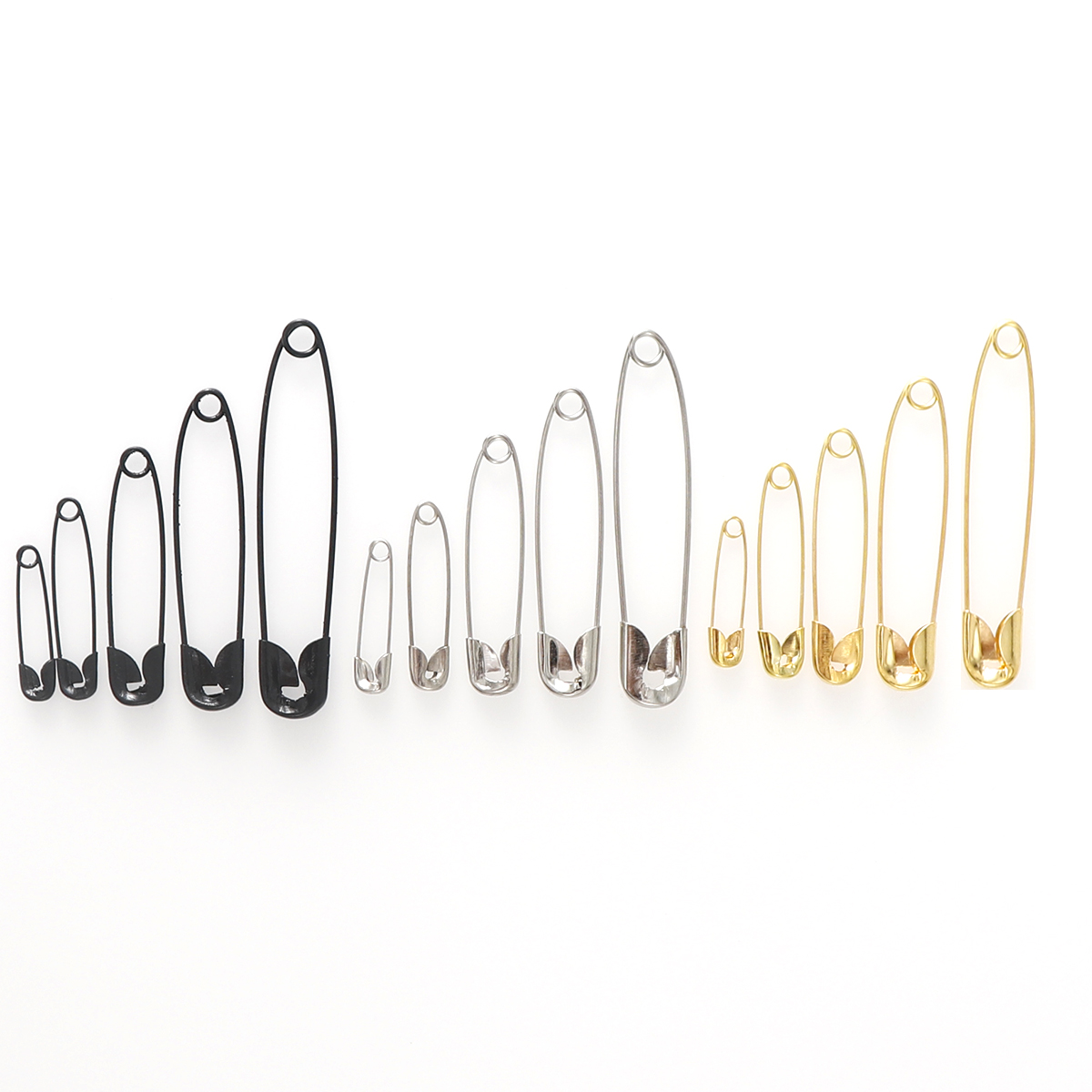 Sewing Tas - 100Pcs 22/28/38/45/54Mm Perak Emas Safety Pins