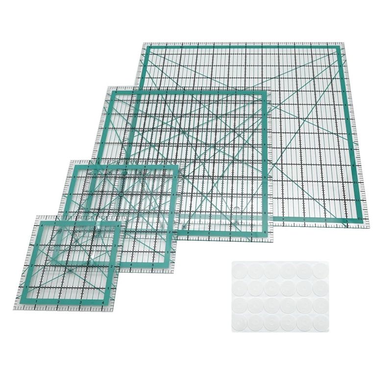Quilting Ruler Square - AEE4-Penggaris Quilting, 4 Templat Quilting Persegi