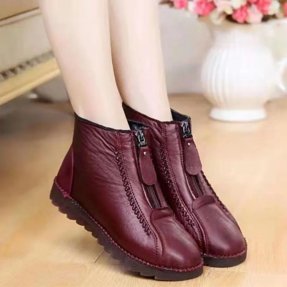 Sepatu bot pendek wanita, Kasu - Sewing Front Zipper ulasan dan harga