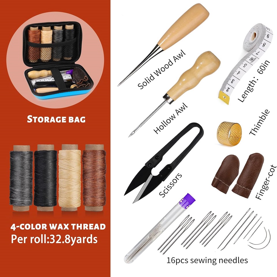 BUDDUR Kit Alat jahit kulit, d - Sewing Tas ulasan dan harga
