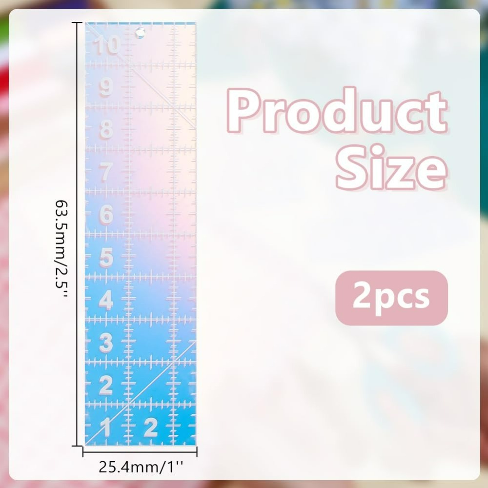 2 Buah Templat Akrilik Quiltin - Textile Sewing Patterns ulasan dan harga
