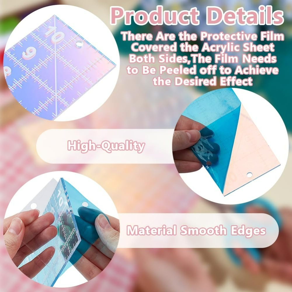 2 Buah Templat Akrilik Quiltin - Textile Sewing Patterns ulasan dan harga