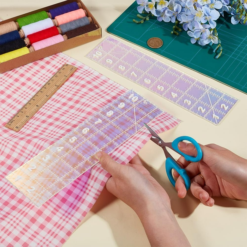 2 Buah Templat Akrilik Quiltin - Textile Sewing Patterns ulasan dan harga