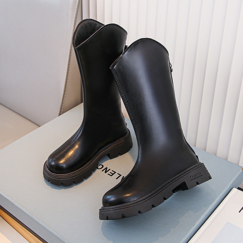 Sepatu Bot Tinggi Desain Resle - Sewing Velvet Fabric ulasan dan harga
