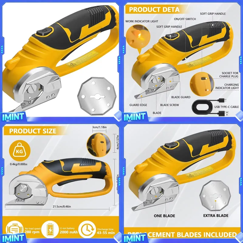 Gunting Listrik Tanpa Kabel 20 - Rotary Cutter Fabric ulasan dan harga