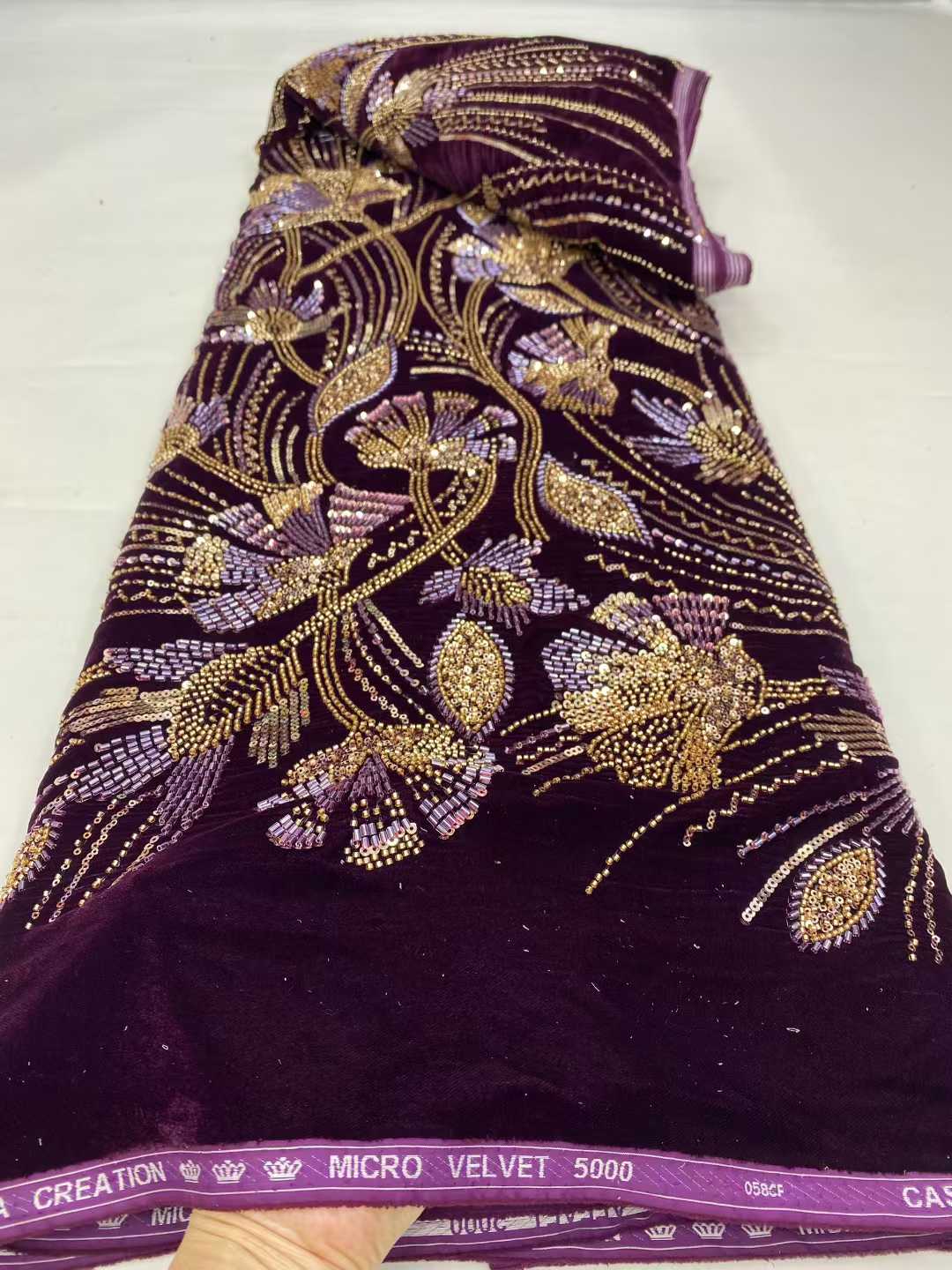 Kain Brokat Beludru Afrika Ter - Sewing Velvet Fabric ulasan dan harga