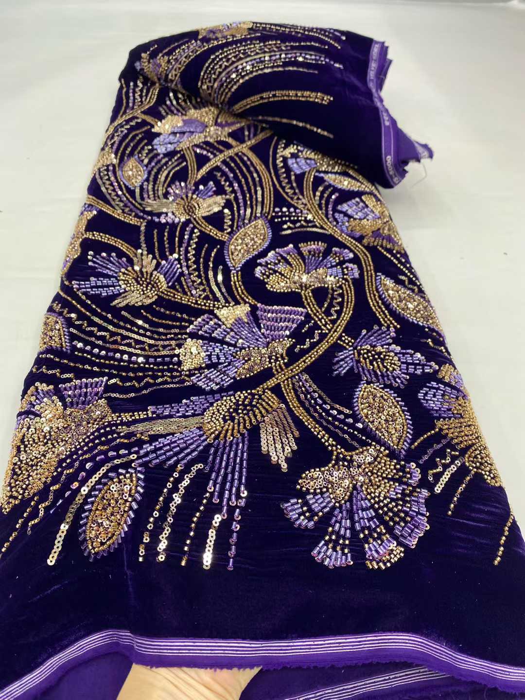 Kain Brokat Beludru Afrika Ter - Sewing Velvet Fabric ulasan dan harga