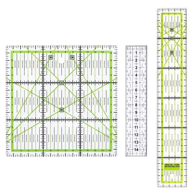 1/2 Buah 15Cm Penggaris Tambal - Quilting Ruler Square ulasan dan harga