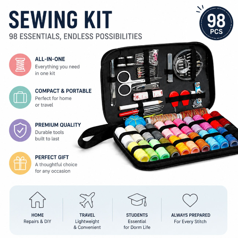 Set Alat Aksesori Jahit 68/98  - Textile Sewing Kit ulasan dan harga