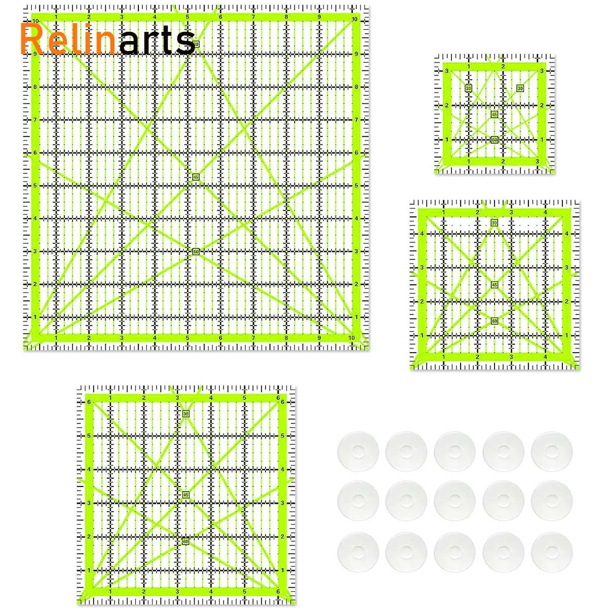 4 Buah Set Penggaris Quilting  - Quilting Ruler Square ulasan dan harga