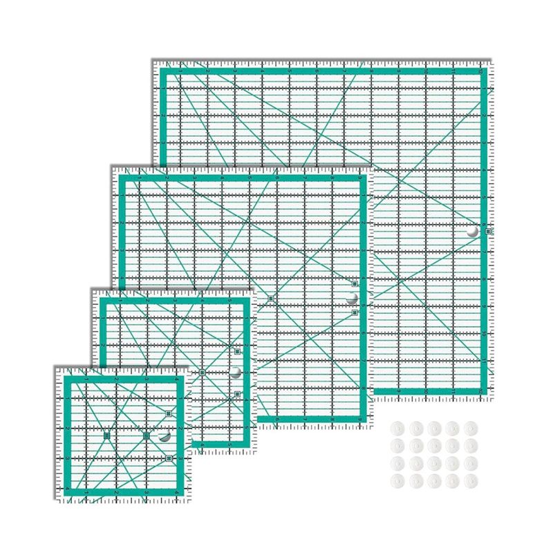 AEE4-Penggaris Quilting, 4 Tem - Quilting Ruler Square ulasan dan harga