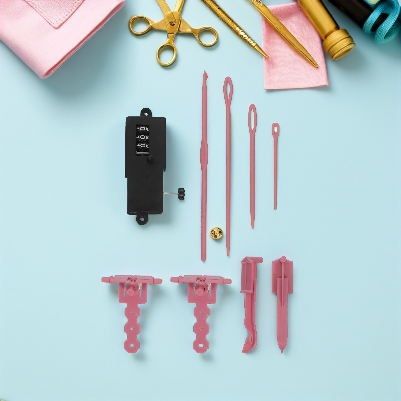 9Pcs Kit Mesin Rajut DIY Bentu - Sewing Knit ulasan dan harga