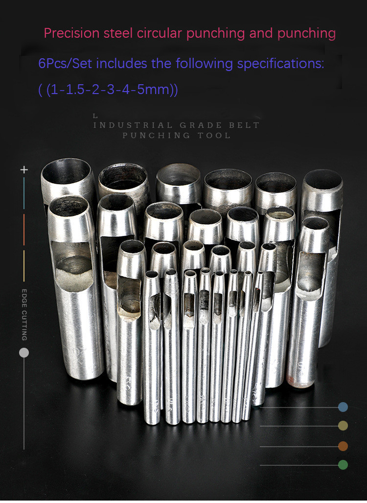 6 buah/set alat pelubang kulit - Sewing Tas ulasan dan harga